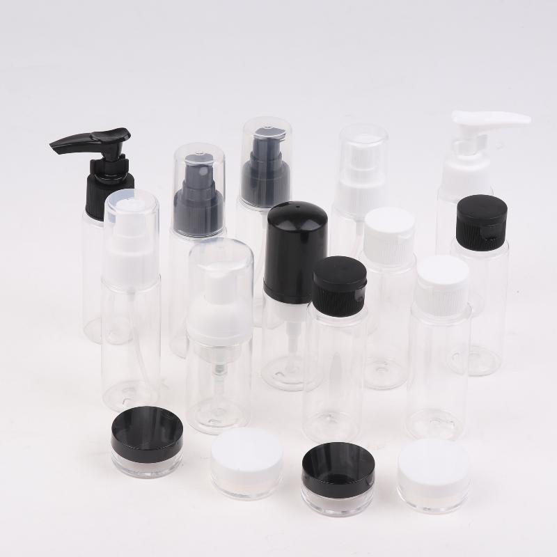 11 Stück/Set Reiseflaschen-Set Nachfüllbare Flasche Weiches Haustier-Lotion-Shampoo-Behälter Quetschflasche Leere Flasche