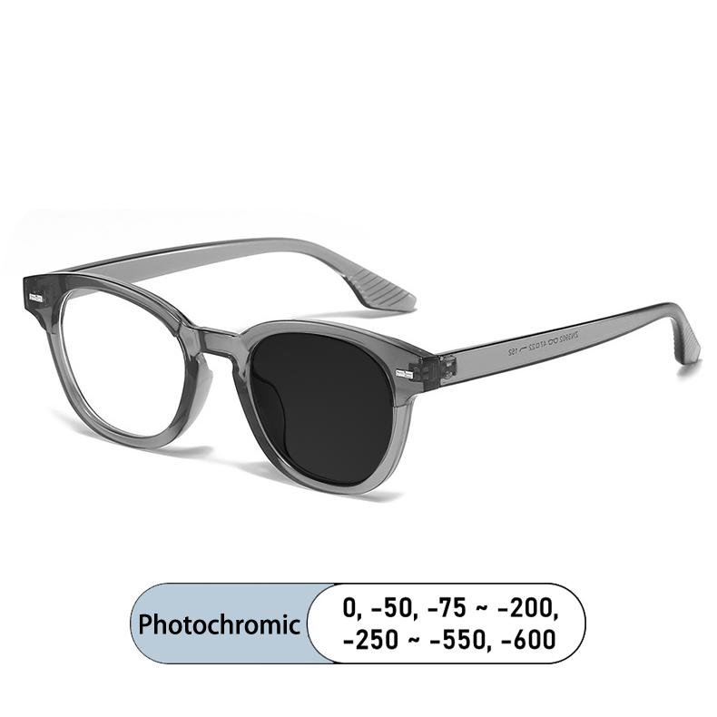 New Luxury Rivet Elliptical Frame Myopia Glasses Prescription Nearsight Anti Blue Light Men Eyewear