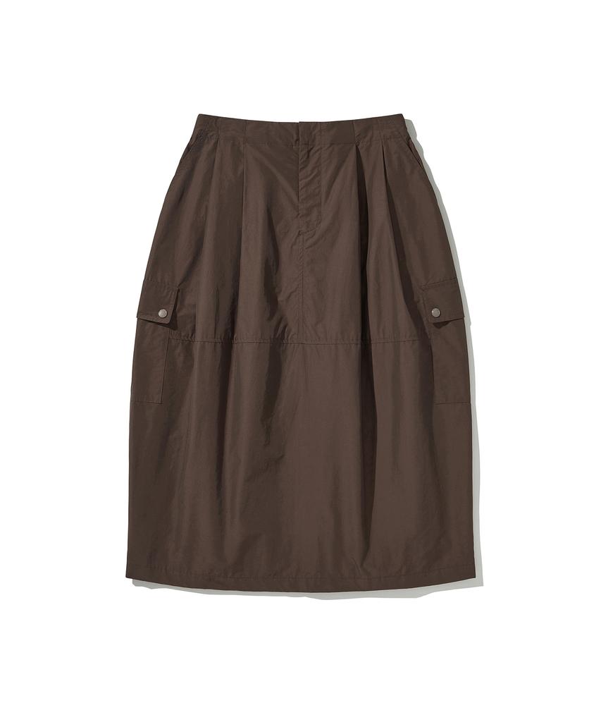Hilliment Women'S Cargo Balloon Skirt (Brown)