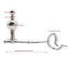 Stainless Steel Chastity Lock with Movable Butt Plug for Slave Training and Male Use