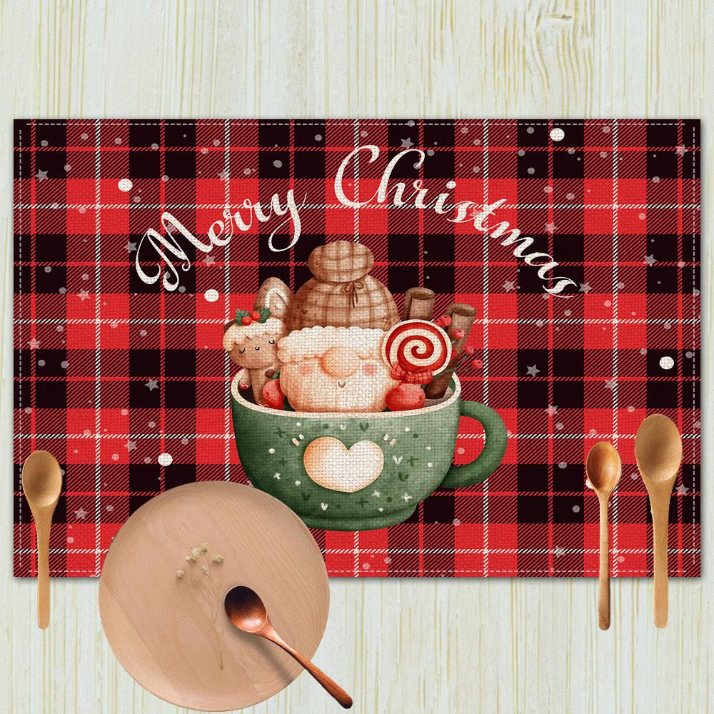 New Christmas Table Mats Holiday Dining Placemats for Xmas Table Decor Snowflake Table Runner Waterproof Festive Accessories