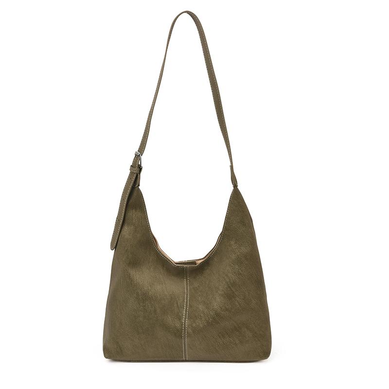 2026 New Fashi Casual Tote Faux Suede Solid Color Large Capacity Commuting Shoulder Bags Retro Waterproof Durable Bags