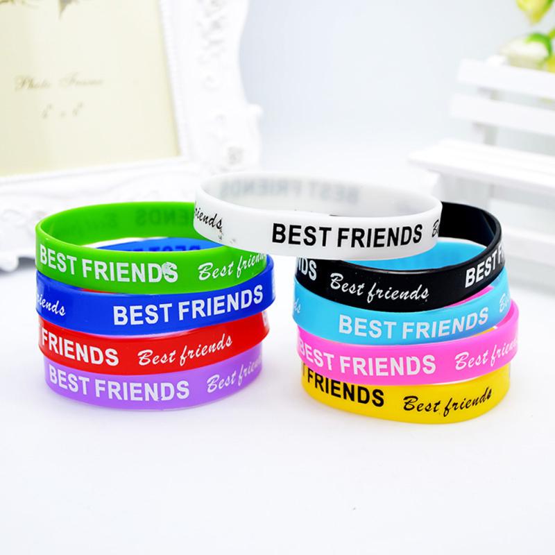 

2 шт. Силіконовий спортивний браслет для баскетболу, бадмінтону, йоги, фітнесу, бігу BEST FRIENDS