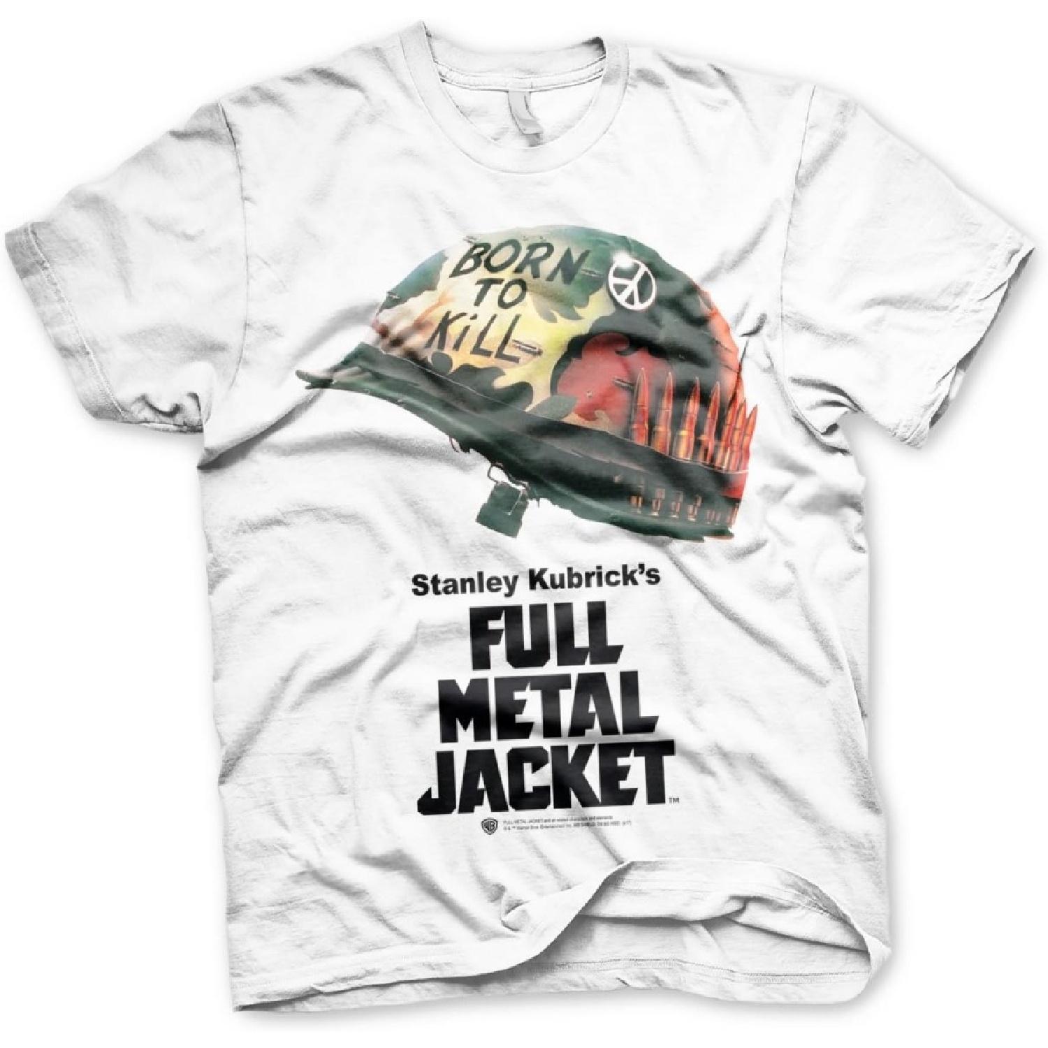 Полная металлическая оболочка Официально лицензированный плакат Повседневная футболка (белый) S белый