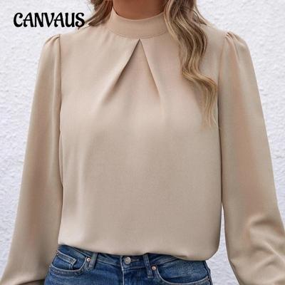 Women's Spring New Bubble Sleeve Fashion Long Sleeved Top