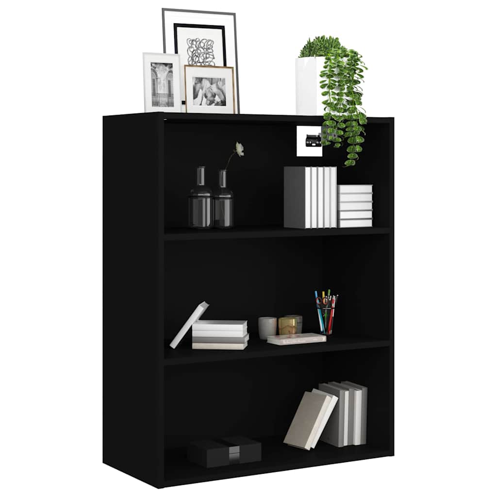 Wall Mounted Cabinet Black 69.5 x 32.5 x 90 cm
