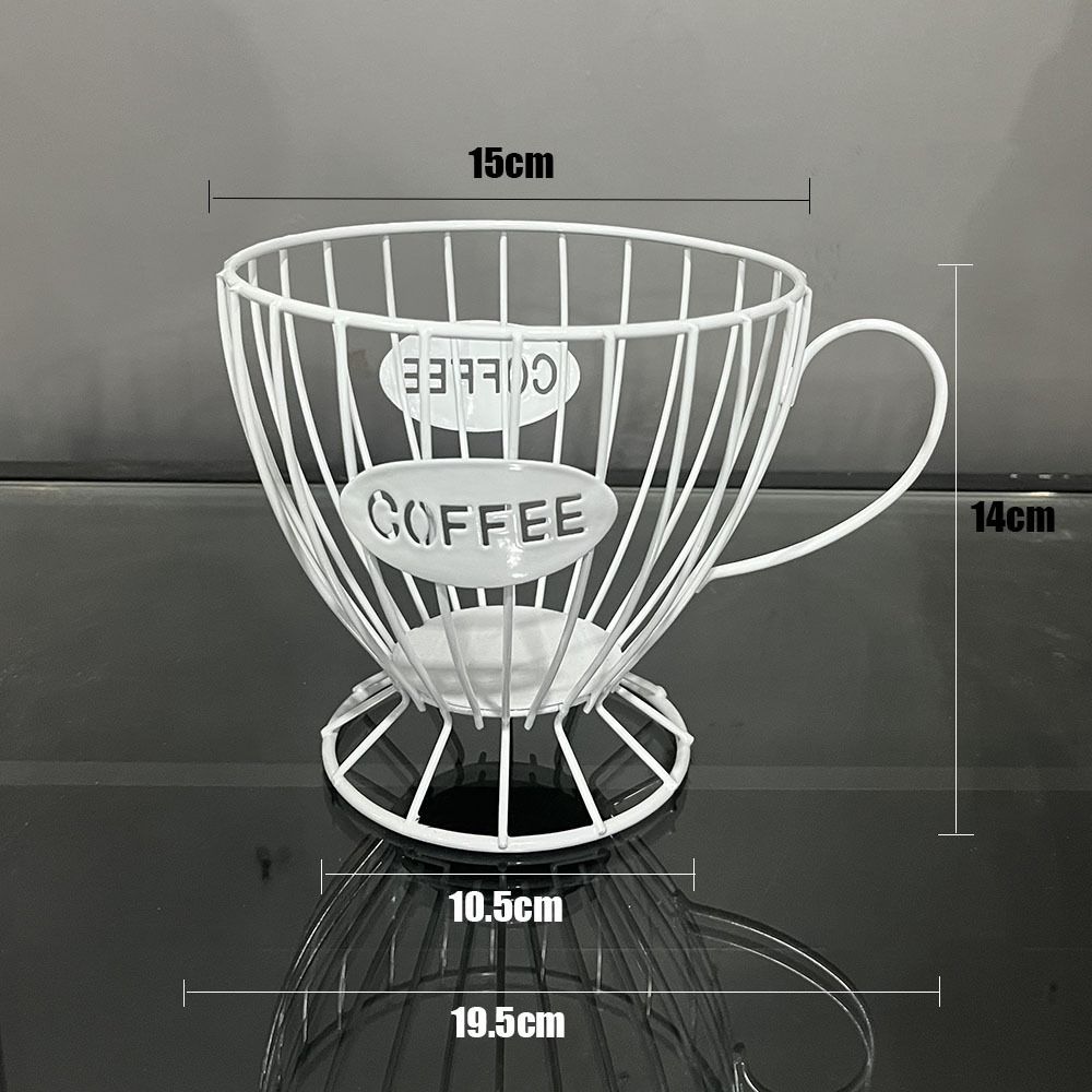 Metal Wire Coffee Capsule Holder Large Capacity Fruit Snack Storage Rack K Cup Organizer  Bar