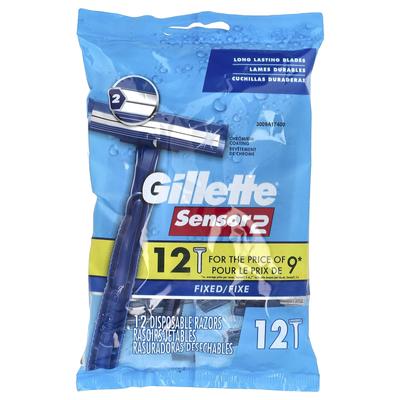 Sensor2, kullan at tıraş bıçağı, sabit, 12 kullan at tıraş bıçağı