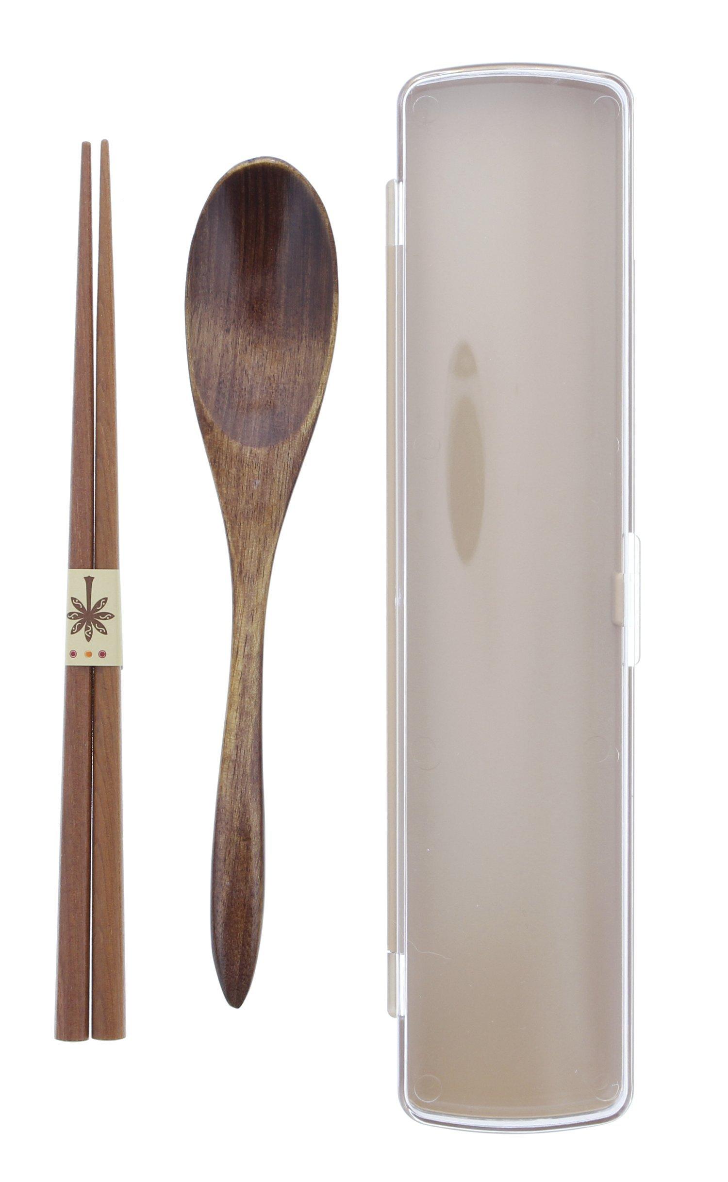 Ishida Cutlery Made in Natural Wood Set, Lacquered, Japan, коричневый