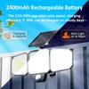 Solar Outdoor Lights, 240 LED 3500LM Motion Sensor Lights, IP65 Waterproof 3 Heads Security Flood Lights, Separate Solar Panel 270° Wide Angle