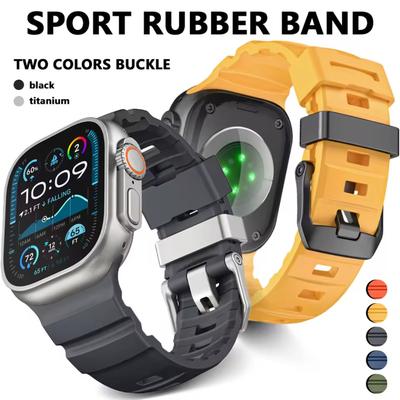 Pasek Trail Loop do Apple Watch Band Ultra 2 49mm 46mm 45mm 44mm 42mm Sportowa gumowa bransoletka Iwatch Series 10 9 8 7 6 SE 5 4