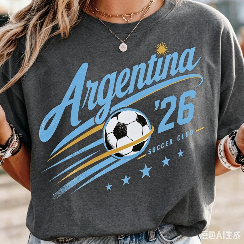Argentina Soccer Club Tshirt Unisexs Womens Summer Cotton Clothing Fashion Oversize Shortsleeved Tshirt Streetwear Unisex