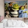 Shrek Print Tapestry, Backdrop, Easy Setup, Ideal for Bedroom, Office & Living Room, with Aesthetic Wall Hanging Decor.