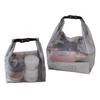 Large Capacity Waterproof Handheld Toiletry & Makeup Bag with Buckle, Mesh Design - Portable Travel & Swimming Storage Solution