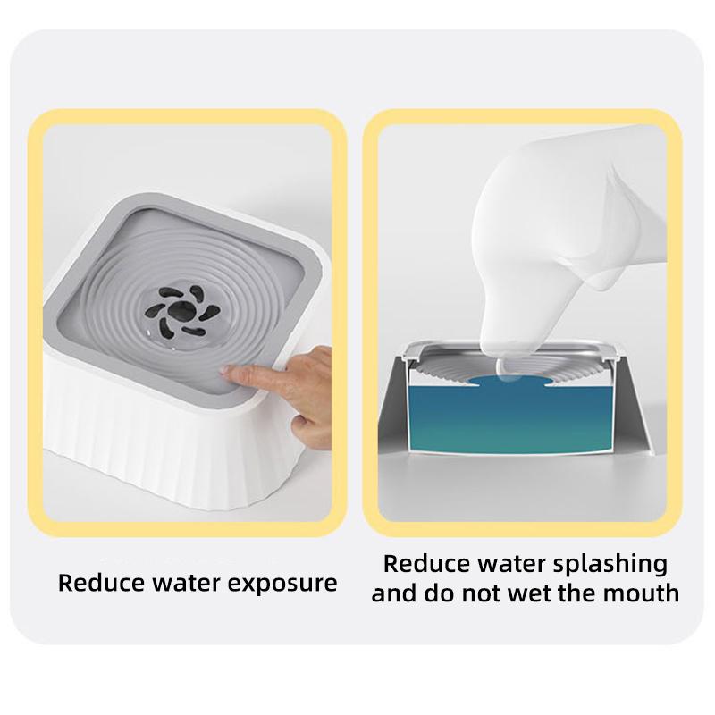 1 Piece of Spill-Proof Water Bowl for Pets - Designed for Cats and Dogs with Non-Slip Base and Floating Feature