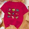 Kids Bee Ladybug Insect Print Crewneck Short Sleeve Tee, Breathable Comfort Summer Kids Top