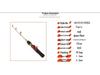52cm Ultraleichte Glasfaser Winter Eisangelrute mit zweigeteiligem Griff