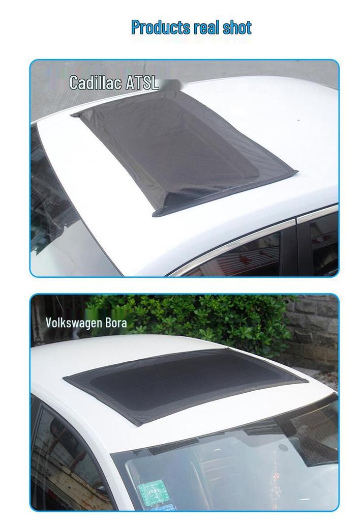 Magnetic Mesh Sunroof Sunshade: Anti-Mosquito, Light-Blocking, UV Protection Curtain