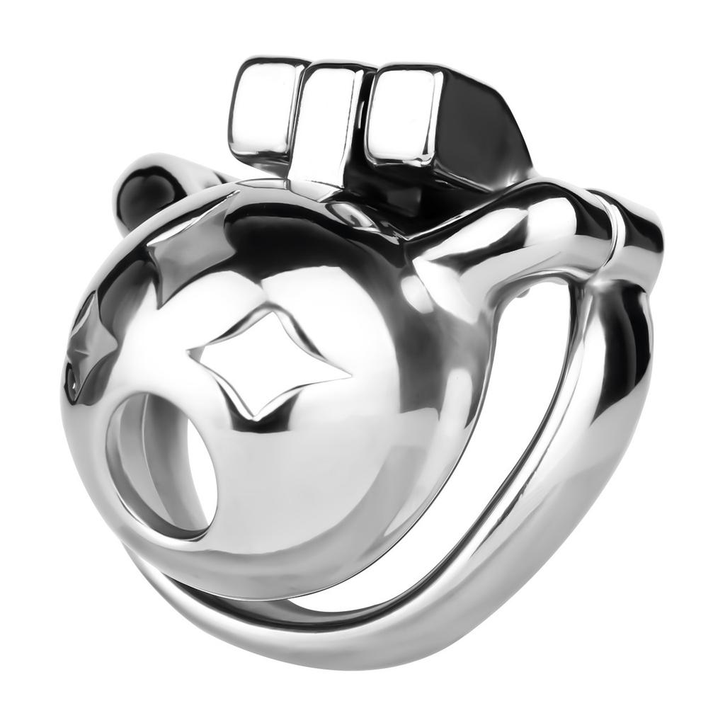 Men Short CB Lock Penis Cage Cock Lock with Belt Stainless Steel Chastity Lock Sex Toy Femdom BDSM