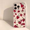 Strawberry Full Screen Y2k Phone Case For iPhone 16 15 14 13 12 11 Pro Max 7 8 Plus XR XS Max Shockproof Transparent Back Cover