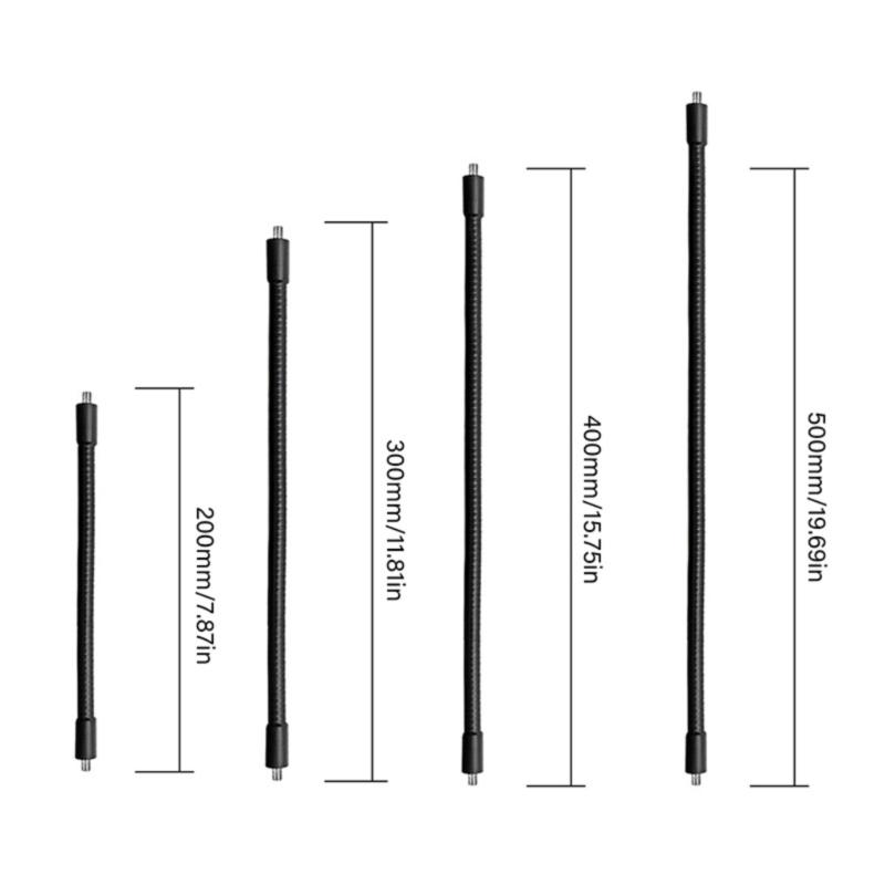 Adjustable Metal Clamp Mount With Flexible Hose 1/4 Screw Interfaces for Action Cameras Smartphones Tablets