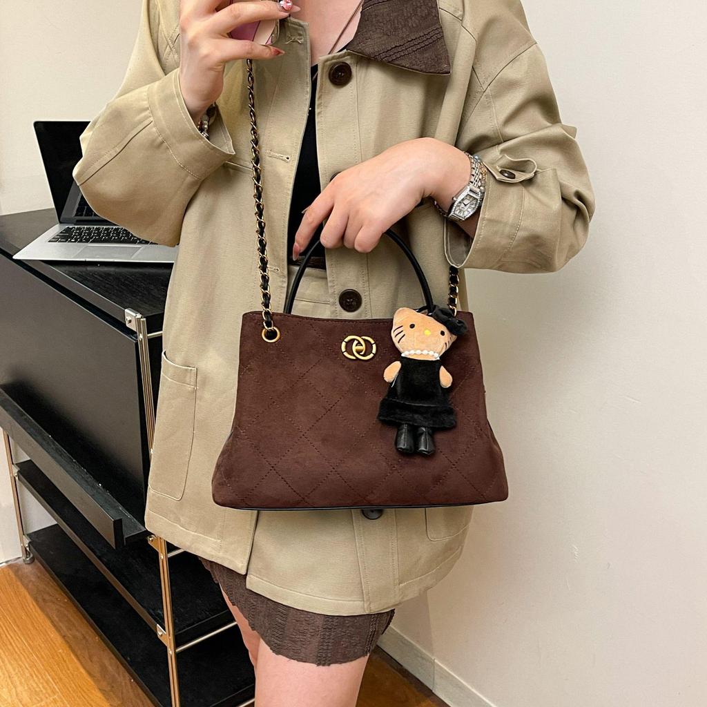 2025 Women's Large Capacity Frosted Chain Shoulder Crossbody Bag