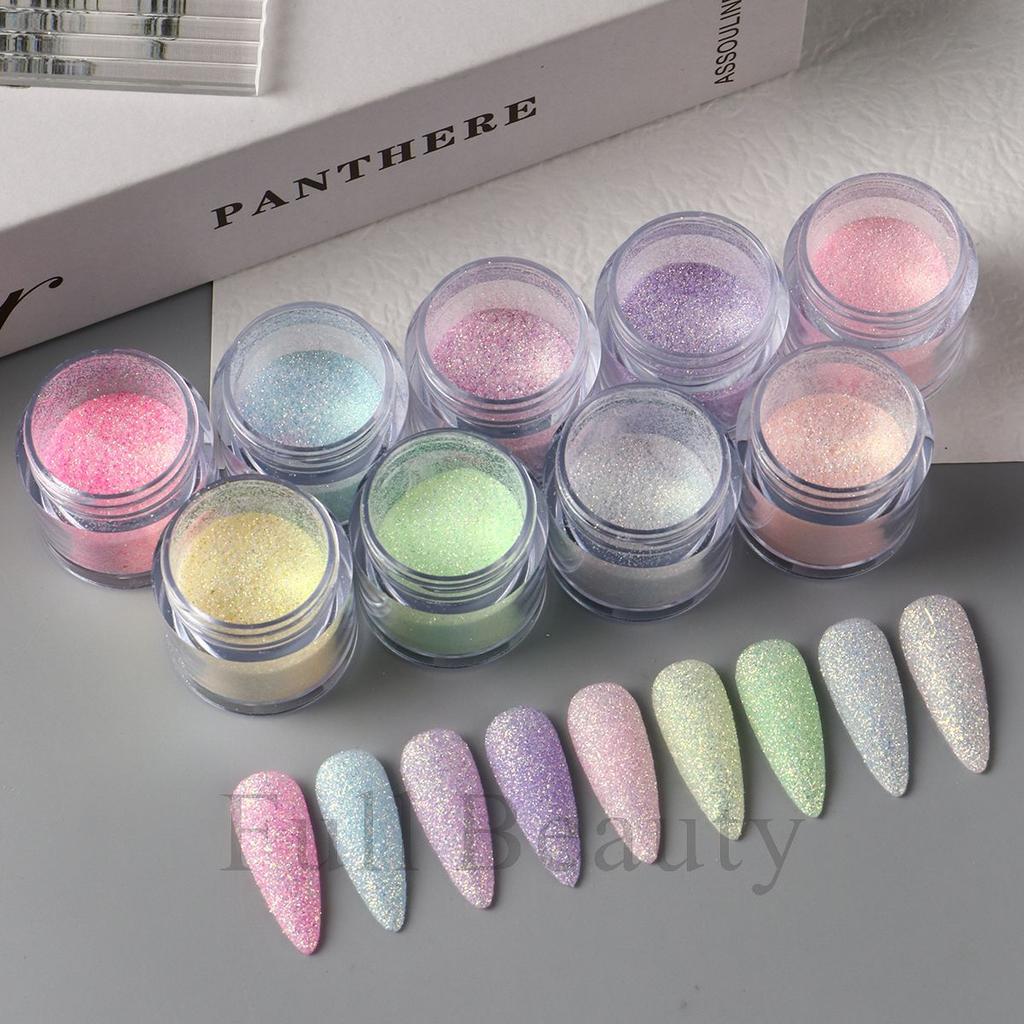 New Nail Art Glitter 9-Color Set Glitter Sugar Powder Symphony Jewelry Wool Glitter