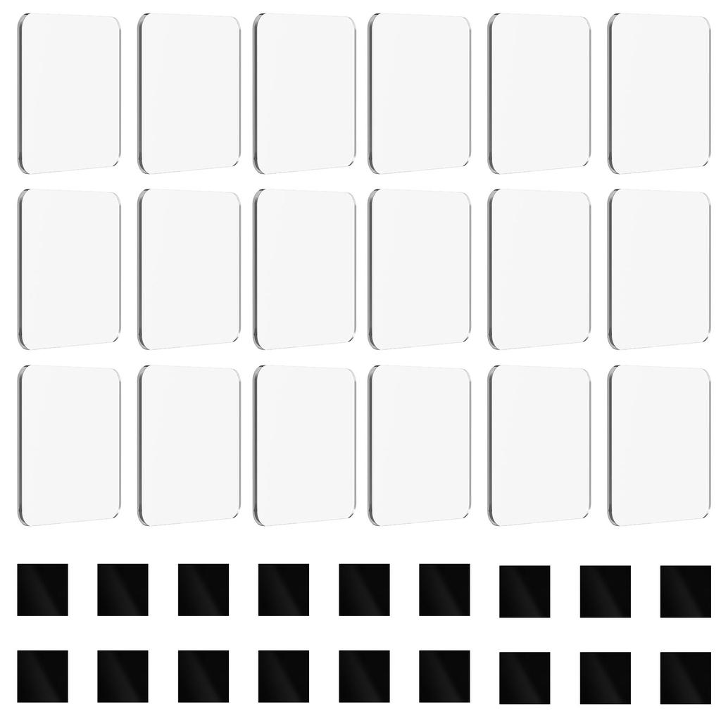 18Pcs Clear Fridge Magnet Hand DIY Fridge Magnets Square Magnetic Photo Frame for Kitchen Fridge Office Party Whiteboard Decor