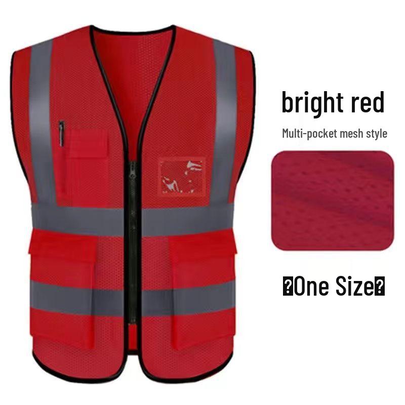 Multi-Pocket Reflective Vest for Drivers, Sanitation, Traffic, Cycling & Construction