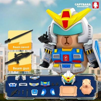 Rx-78-2 Capybara Mecha-Rüstungsset, Bausatz, Modellspielzeug, magnetische bewegliche Gelenke, Roboterbausatz, Kinder, Weihnachts-, Halloween-, Geburtstagsgeschenk