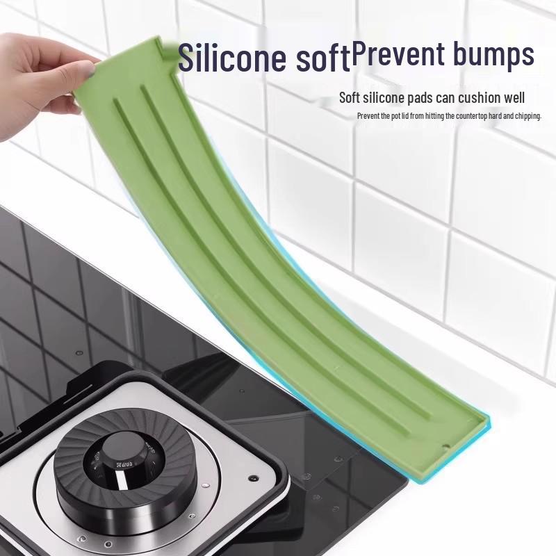 Silicone Pot Lid Rest & Non-Slip Draining Mat for Kitchen Countertops