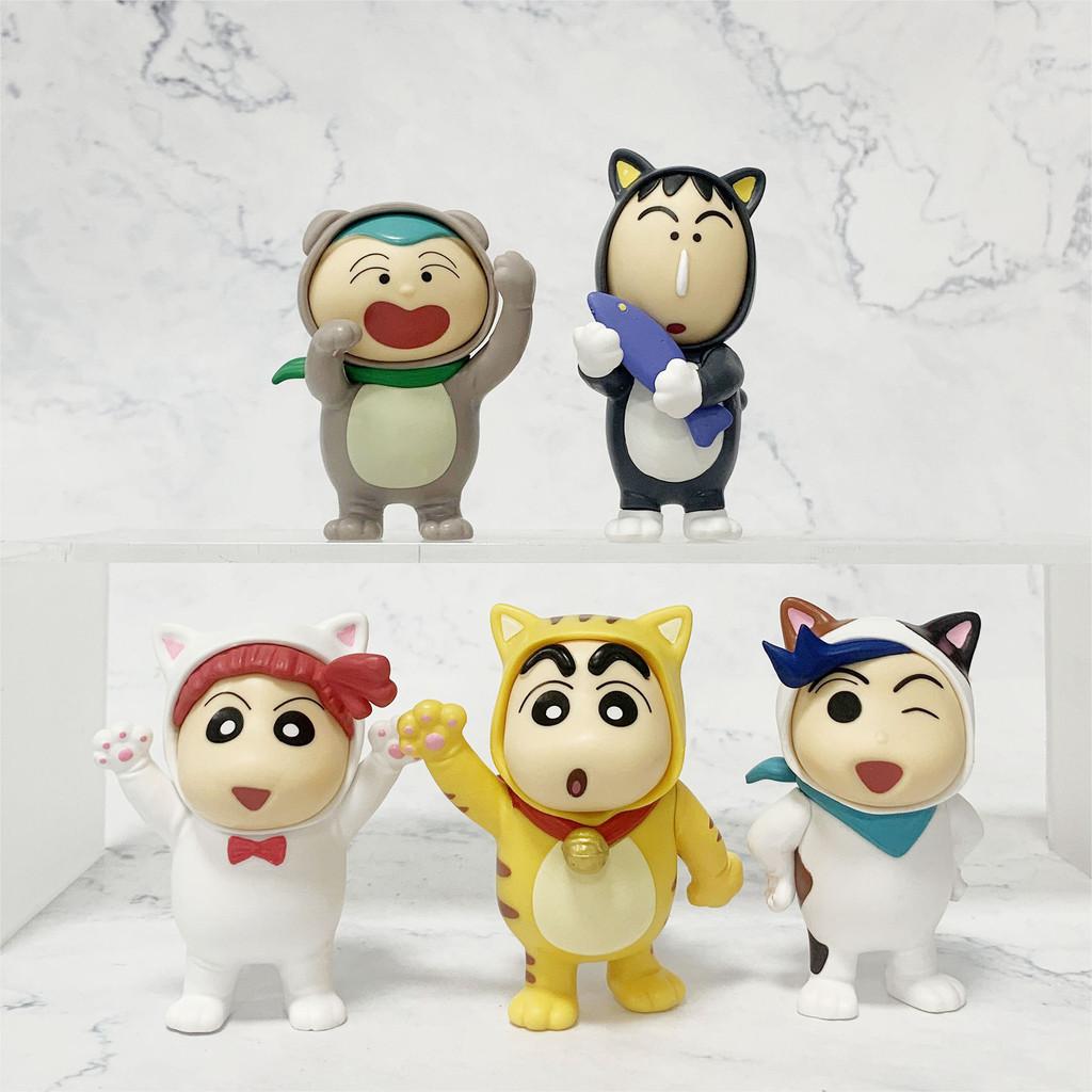 Crayon Shinchan Animal Character Figurine Set With Pvc Material For Collectors And Fans
