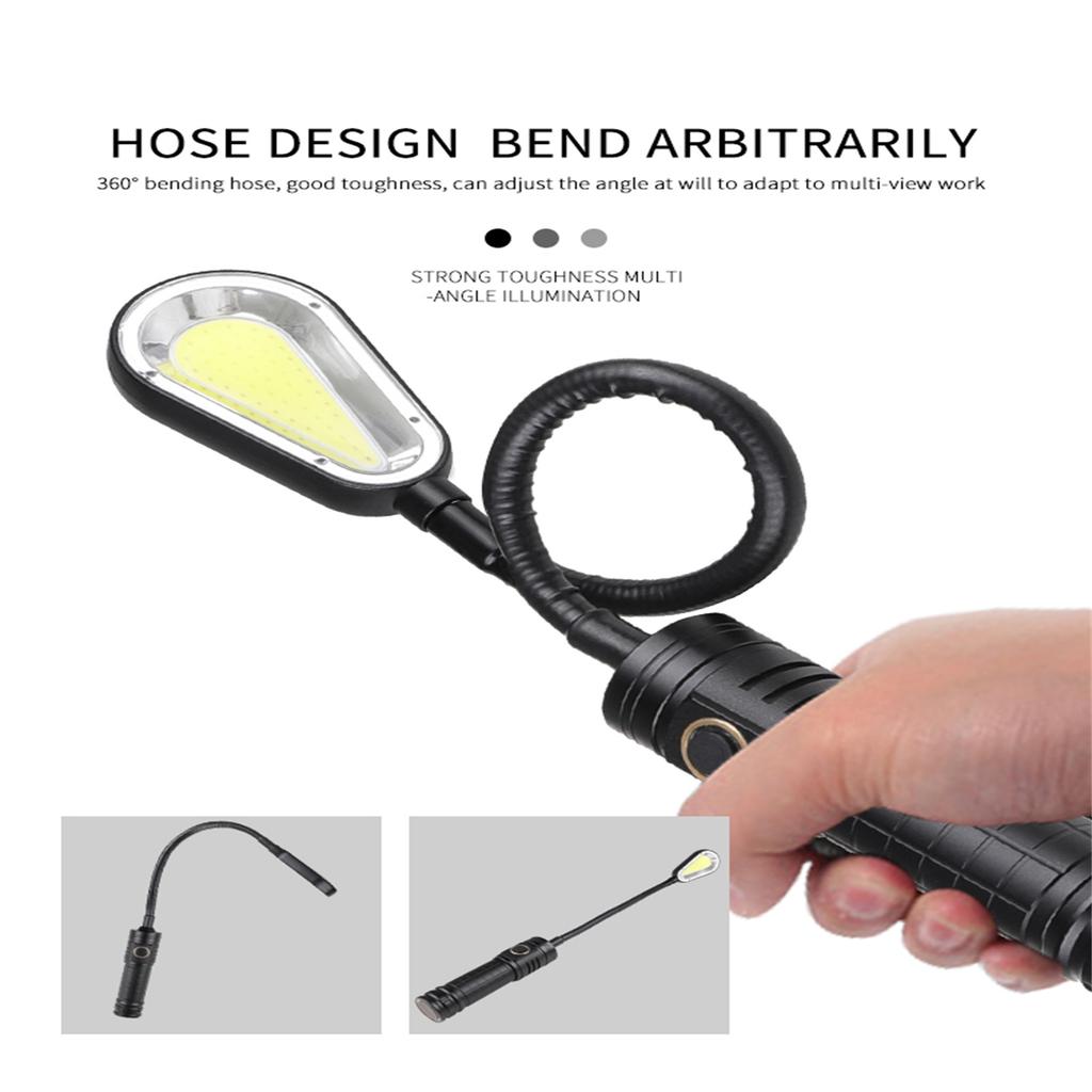 Xhp50 Mini Led Work Lights 200lm 2 Modes Zoomable Type-c Rechargeable Super Bright Flexable Bending Lamp
