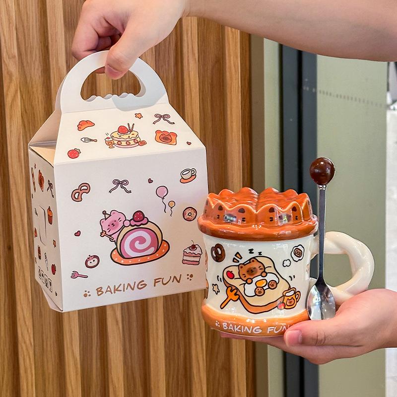 Give Girlfriends Birthday Gifts, Cute Cakes, Cat Water Cups, High-end Souvenirs, Ceramic Mugs, Practical Gift Boxes.