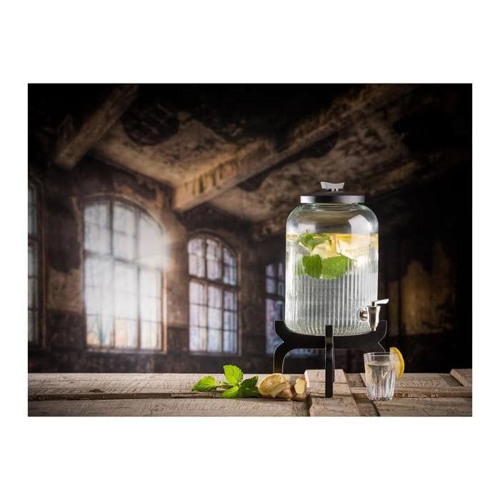 Distributeur De Jus En Libre-service Fontaine APS - 7L - Acier Inoxydable Et Bois