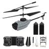 RC Helicopter KY202 Obstacle Avoidance Drone Remote Control Helicopter Toy For Over 14 Years Old Grey 2 Battery