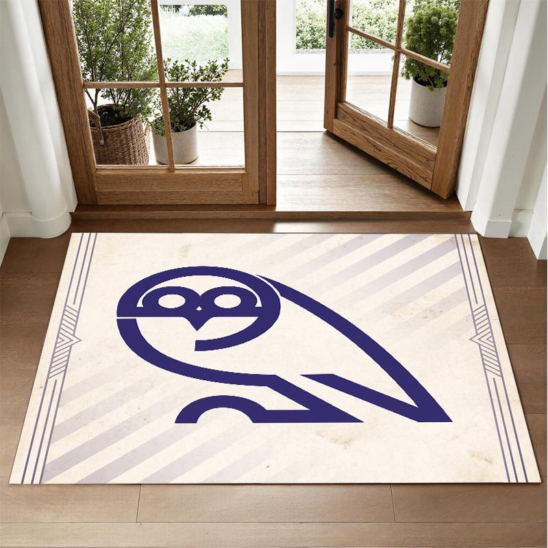 Sheffield Wednesday Design Crystal Velvet Rug Soft Decorative Mat for Bedroom Entrance
