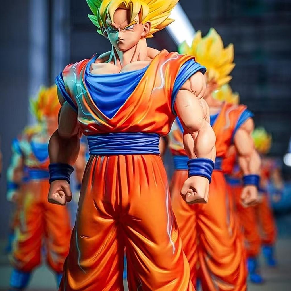JT Statue Dragon Ball Z SSj1 Ssj2 Goku Figure Son Goku Super Saiyan Action Figures 30cm/11.81inch Collection Model Toys Gifts