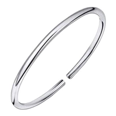 Women's Bracelet Smooth Face Bracelet Fashionable Silver Plated Jewelry Solid High Gloss Light Body Bracelet Korean Edition for Men and Women
