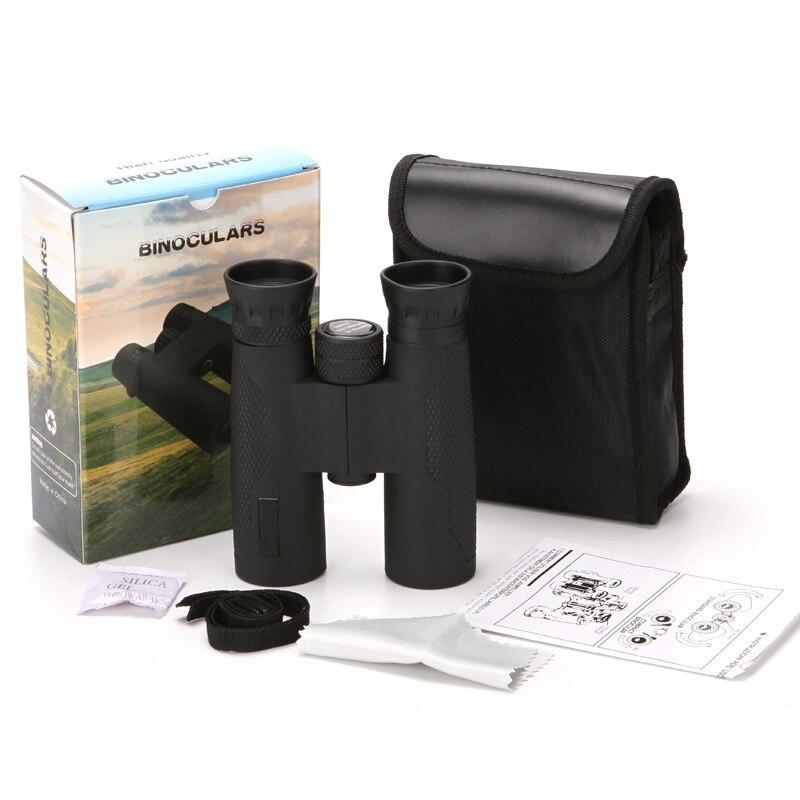 Black HD 10x32 BAK4 Optical Portable Binocular Zoom Monocular Waterproof Powerful Telescope for Camping Hiking Hunting Outdoor