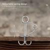 5Pcs izable Fit Plank Spiral Shaped Spring Octopus Deck Peg with Carabiner Hook Wind Rope Buckles Tent Stakes Hook Board Peg