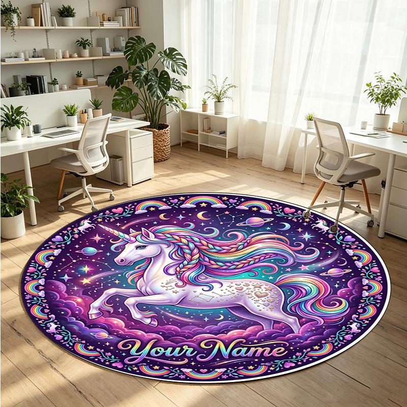 Animales salvajes (50) Alfombra de Terciopelo Redonda con Cristales Personalizada con Nombre y Texto Felpudo Personalizado Decoración del Hogar Alfombra de Cristal Antideslizante