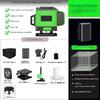 8/12 Line Green Laser Level 360° Self-Leveling Cross Line Tool Horizontal Vertical Measuring for Construction & DIY