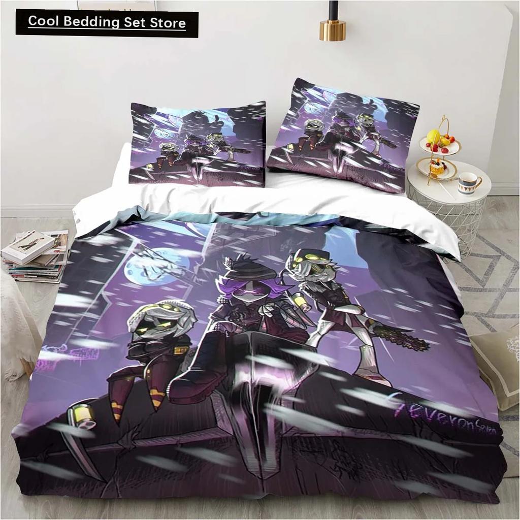 New 3D Print Murder-Drones Cartoon Bedding Set,Duvet Cover Bed Set Quilt Cover Pillowcase,King Queen Twin Size Boys Girls Adults