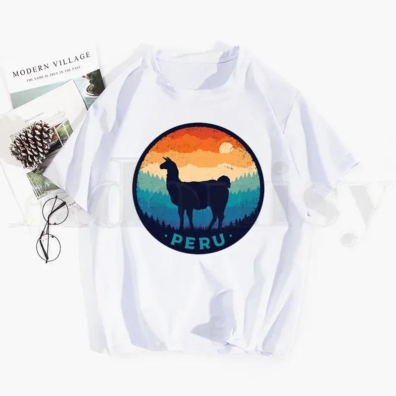 Alpaca No Prob Llama Attractive Design Pretty Tshirt Hip Hop Girl Print Tees Harajuku Tshirts Fashion Summer Tshirt