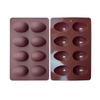 8 Eierförmige Ostereier Silikon Backform Gebäck Schokoladenformen Pudding Eiswürfelform Ostern DIY Seifenform Basteln Geschenke