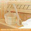 4L Wooden Sauna Bucket and Ladle Set Natural Wood SPA Steaming Bathroom Sauna Accessories Kit for Home Sauna/Sauna Steam Room