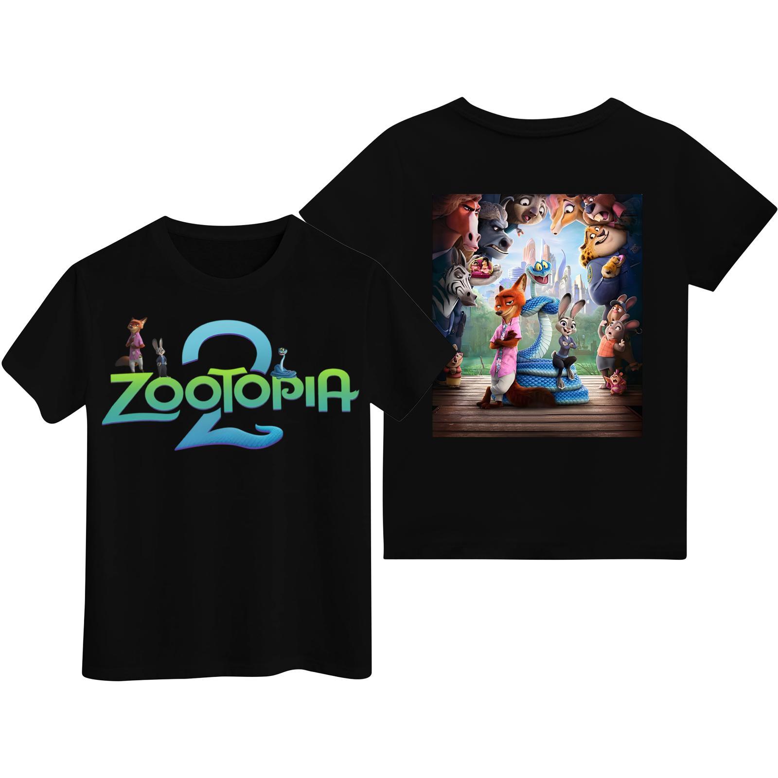 

Детская повседневная модная футболка с коротким рукавом и мультяшным принтом 140