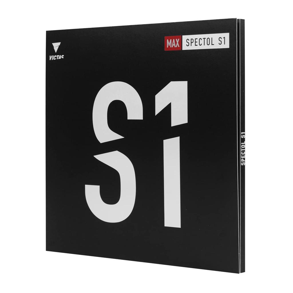 VICTAS Spectrum S1 Table Tennis MAX High for Speed Rubber, Standard, Red, 210010, Elasticity,