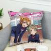 L-Love Live School Idol Pillow Case For Car Sofa Decorative Home Double-sided Print Plush Square Throw Pillow Cushion Cover